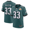 Men's Philadelphia Eagles Cooper DeJean #33 Midnight Green Super Bowl LIX Game Player Jerseys
