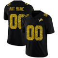 Custom1 Detroit Lions Leopard Print Fashion Vapor Limited Jerseys Black Stitched American Football Jerseys