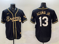 Men's Atlanta Braves Ronald Acuna Jr. #13 Black Stitched Player Jerseys