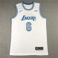 LeBron James #6 Los Angeles Lakers White 2020-21 City Edition Swingman Jersey