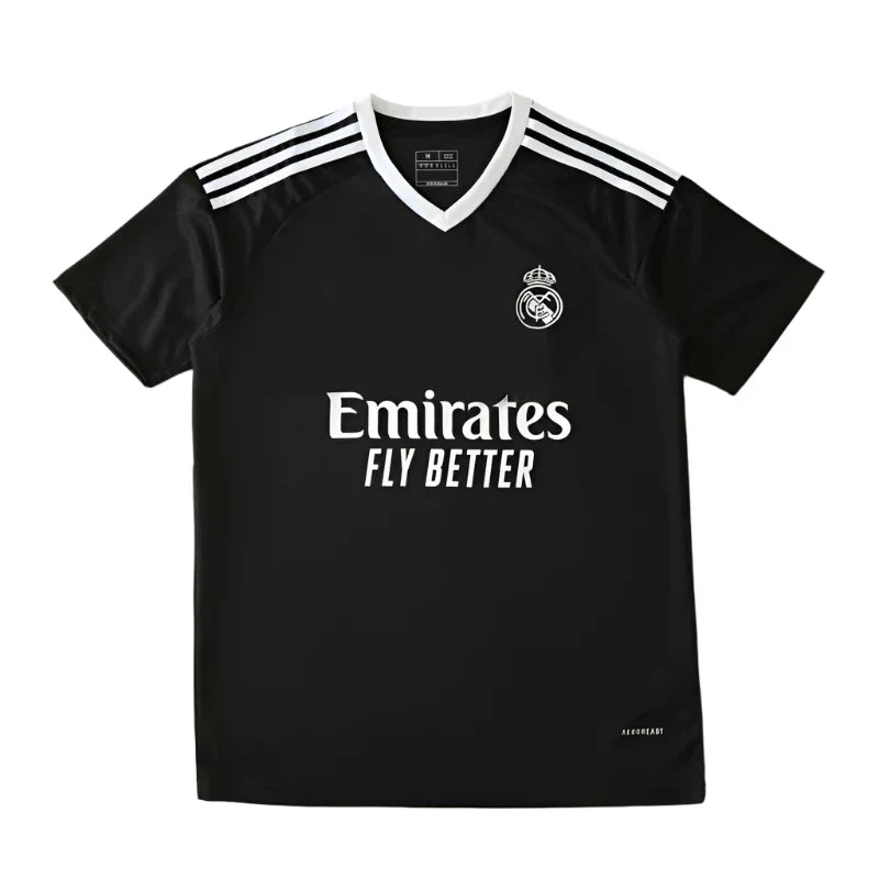 Real Madrid 2024/25 Black Training Jersey – Adidas Aeroready Fan Version