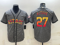 Men's Houston Astros Jose Altuve #27 Gray Replica Player Jerseys
