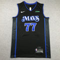 Men's Dallas Mavericks Luka Doncic #77 Black 2023/24 Swingman Jerseys - City Edition