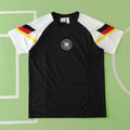 Germany National Team UEFA Training T-Shirt Fan Version 2024/25 – Black & German Flag Sleeve Shirt