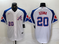 Men's Atlanta Braves Marcell Ozuna #20 White City Connect Limited Player Jerseys