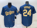 Men's Los Angeles Dodgers Kobe Bryant #24 Blue Stitched Jerseys