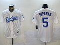 Men's Los Angeles Dodgers Freddie Freeman #5 White Replica Baseball Jerseys