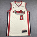 Men's Portland Trail Blazers Damian Lillard #0 NBA White Swingman Jerseys