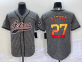 Men's Houston Astros Jose Altuve #27 Gray Replica Player Jerseys Joint Edition