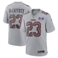 Men's San Francisco 49ers Christian McCaffrey #23 Gray Super Bowl LVIII Atmosphere Fashion Game Jerseys