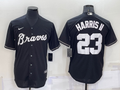 Men's Atlanta Braves Michael Harris II #23 Black Replica Baseball Jerseys