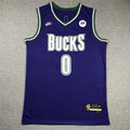 Men's Milwaukee Bucks Damian Lillard #0 Purple Swingman Jerseys - Classic Edition