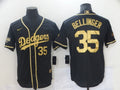 Men's Los Angeles Dodgers Cody Bellinger #35 Black Authentic Game Jerseys