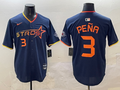 Men's Houston Astros Jeremy Pena #3 Navy 2025 City Connect Limited Player Jerseys