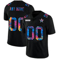 Custom1 Dallas Cowboys Black Crucial Catch Vapor Limited Jerseys Football Jerseys