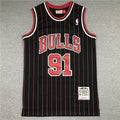 Men's Chicago Bulls Dennis Rodman Black 1995-96 Hardwood Classics Player Jerseys