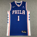 Men's Philadelphia 76ers James Harden Blue 2021/22 Fast Break Replica Jerseys