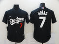 Men's Los Angeles Dodgers Julio Urias #7 Black Stitched Jerseys