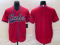 Men's Chicago Cubs Red Blank Replica Jerseys