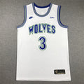 Men's Minnesota Timberwolves Jaden McDaniels #3 White Swingman Player Jerseys