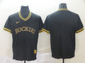 Men's Colorado Rockies Black Replica Blank Jerseys