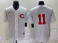 Men's Cincinnati Reds Barry Larkin #11 White 2022 MLB at Field of Dreams Game Authentic Player Jerseys