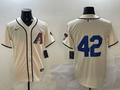 Men's Arizona Diamondbacks #42 White 2024 Jackie Robinson Day Home Limited Jerseys