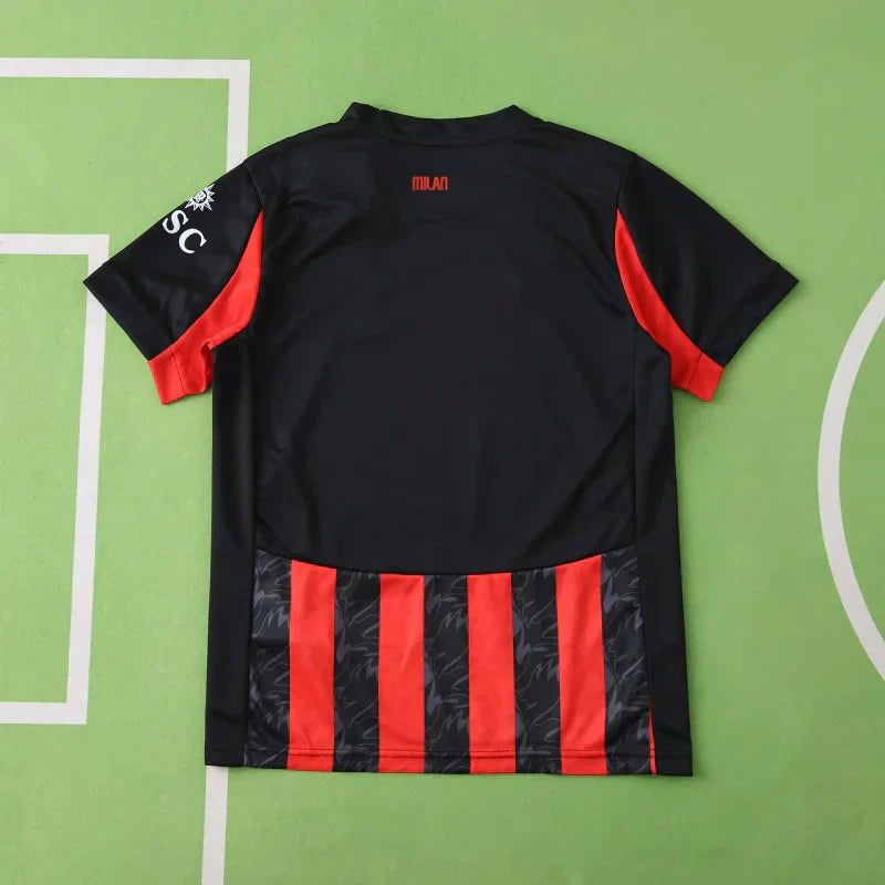 AC Milan 2025/26 Home Kids Kit | Children's Football Jersey