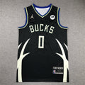 Men's Milwaukee Bucks Damian Lillard #0 Black Fast Break Player Jerseys - Statement Edition