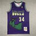 Men's Milwaukee Bucks Giannis Antetokounmpo #34 Purple Replica Player Jerseys