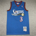 Men's Philadelphia 76ers Allen Iverson #3 Blue Swingman Jerseys