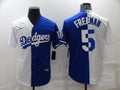 Men's Los Angeles Dodgers Freddie Freeman #5 White/Blue Replica Baseball Jerseys