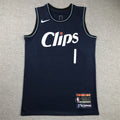 Men's LA Clippers James Harden #1 Navy 2023/24 Swingman Jerseys - City Edition