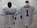 Men's Atlanta Braves Ozzie Albies #1 White City Edition Player Jerseys