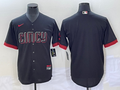 Men's Cincinnati Reds Black 2023 City Connect Replica Blank Jerseys