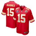 Men's Kansas City Chiefs Patrick Mahomes #15 Red Super Bowl LVIII Game Jerseys
