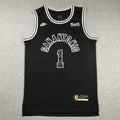 Men's San Antonio Spurs Victor Wembanyama #1 Black 2022/23 Swingman Jerseys - Classic Edition