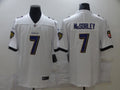 Men's Baltimore Ravens Trace McSorley #7 White Game Jerseys