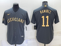 Men's Cleveland Guardians Jose Ramirez #11 Gray Replica Player Jerseys