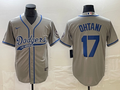 Men's Los Angeles Dodgers Shohei Ohtani #17 Gray Game Jerseys Joint Edition