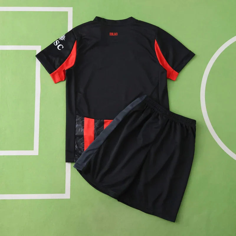 AC Milan 2025/26 Home Kids Kit | Children's Football Jersey
