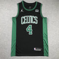 Men's Boston Celtics Jrue Holiday #4 Black Swingman Jerseys - Statement Edition