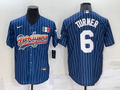 Men's Los Angeles Dodgers Trea Turner #6 Blue Stitched Jerseys