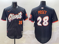 Men's San Francisco Giants Buster Posey #28 Black 2025 City Connect Limited Player Jerseys