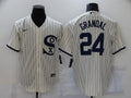 Men's Chicago White Sox Yasmani Grandal #24 Beige Replica Baseball Jerseys