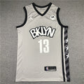 Men's Brooklyn Nets James Harden Charcoal 2020/21 Fast Break Replica Jerseys