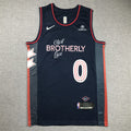 Men's Philadelphia 76ers Tyrese Maxey #0 Navy 2023/24 Swingman Jerseys - City Edition