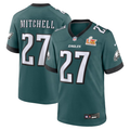 Men's Philadelphia Eagles Quinyon Mitchell #27 Midnight Green Super Bowl LIX Game Player Jerseys