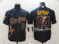 Men's Los Angeles Dodgers Kobe Bryant #8-24 Black Game Player Jerseys