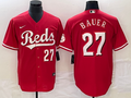 Men's Cincinnati Reds Trevor Bauer #27 Red Replica Baseball Jerseys